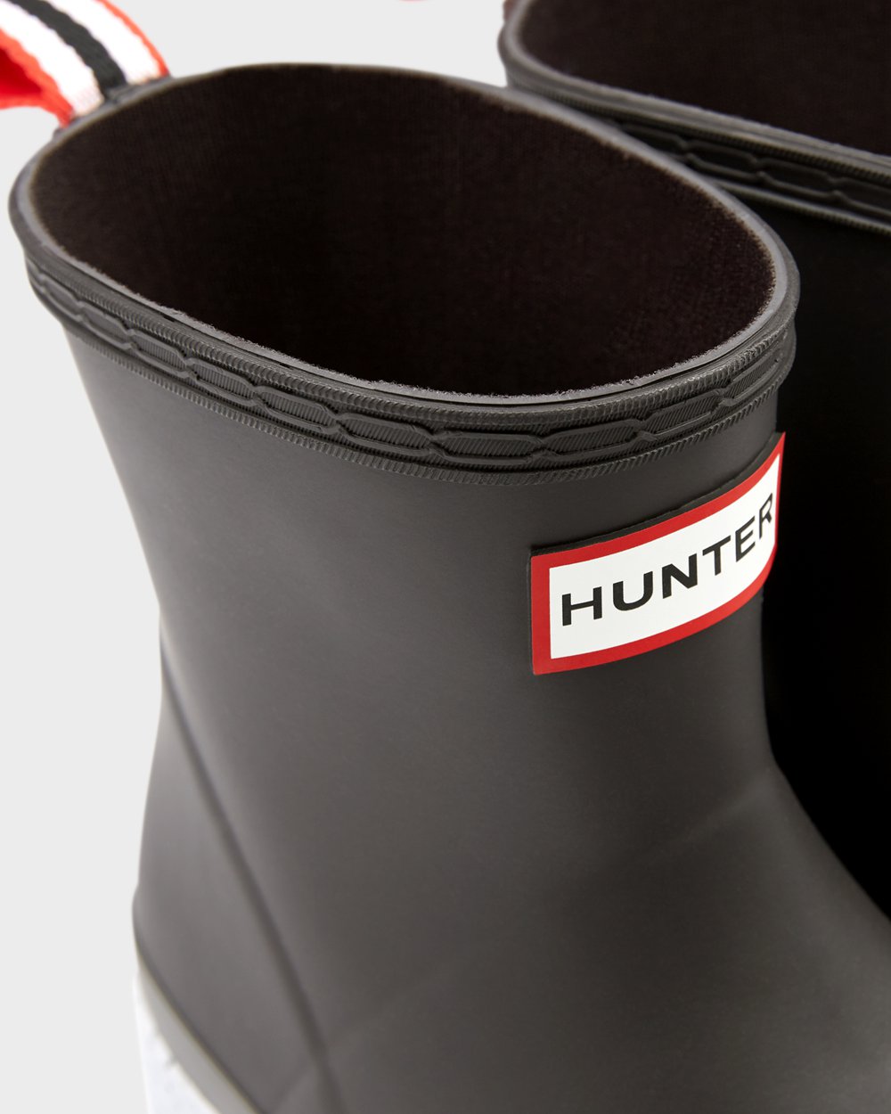 Play Botas Hunter Mujer Original Short Speckle Rain - Negras/Gris - Argentina 1653VKOWL